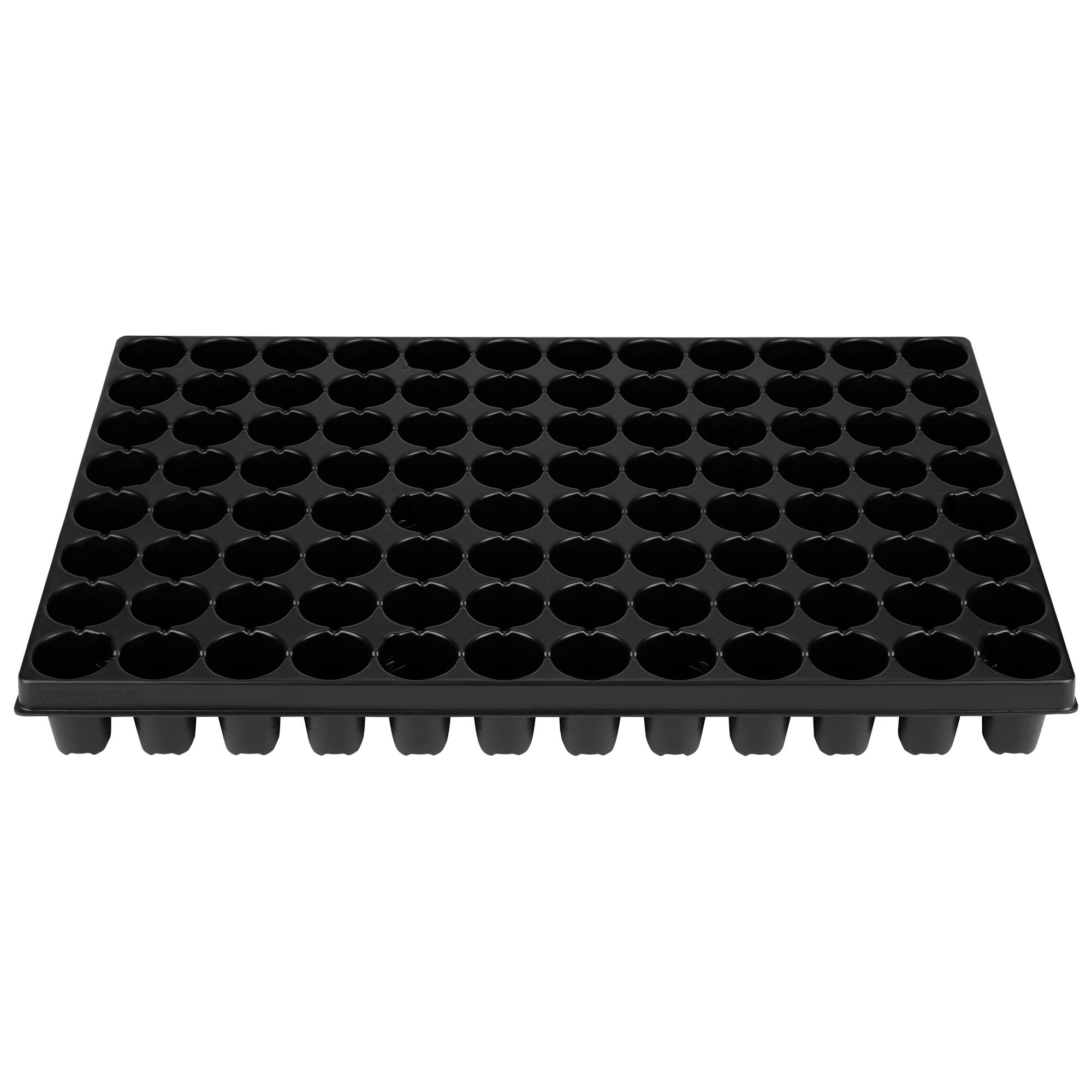 GREEN24 Anzucht-Set MP96 mit automatischer Bewässerung im Format 60 x 40 cm. Untersetzer + Kapillarmatte + Topfplatte mit 96 Töpfen