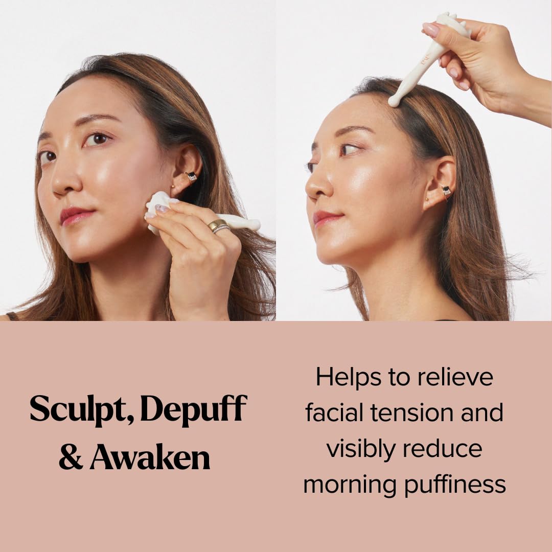 byAVA Gua Sha Face and Scalp Massager, Ceramic Acupressure Sculptor Tool