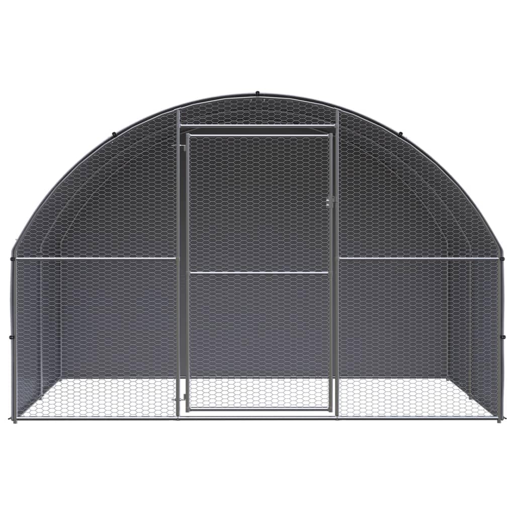Refined Gallinero de Exterior de Acero galvanizado 3 x 2 x 2 m con toldo
