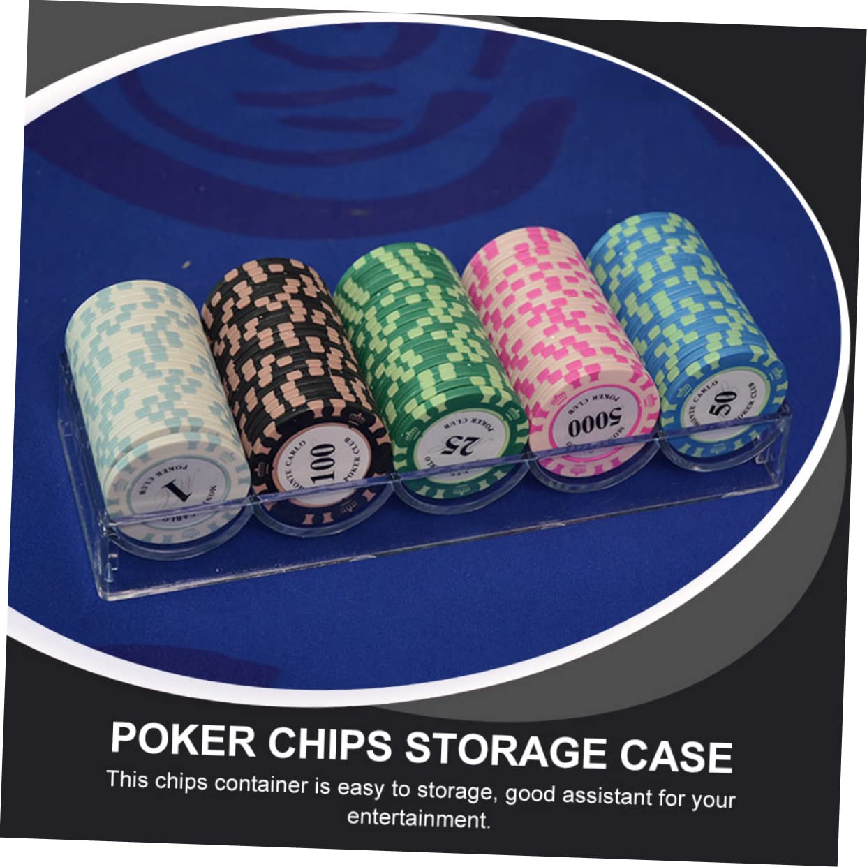 Cabilock 3pezzi Scatola Trasparentper Poker Chips Organizer Elegante Con Capacità Di Chips Per Mantenere Ordine Tuo Spazio Di Gioco Per Uso Quotidiano