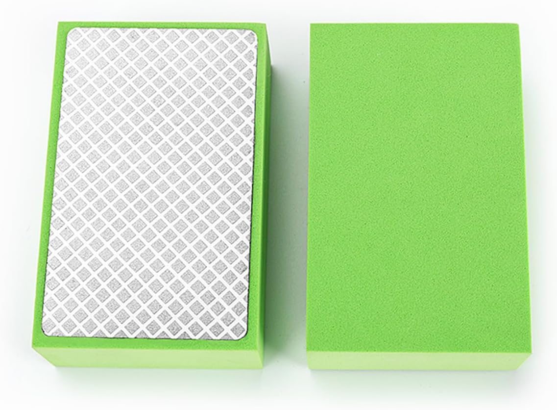 6PCS Diamond Polishing Pads Sanding Blocks 60/100/200/400/600/1000 Multi-Grit Dry/Wet Hand Diamond Sanding Pads Kit for Grinding Ceramic Tile Glass Stone Metal Wood