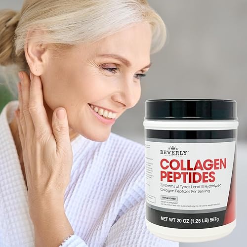 Miniatura 9 de Beverly International Polvo de proteína de péptidos de colágeno. Aspecto juvenil: piel, cabello, uñas, huesos y salud de las articulaciones. Fácil