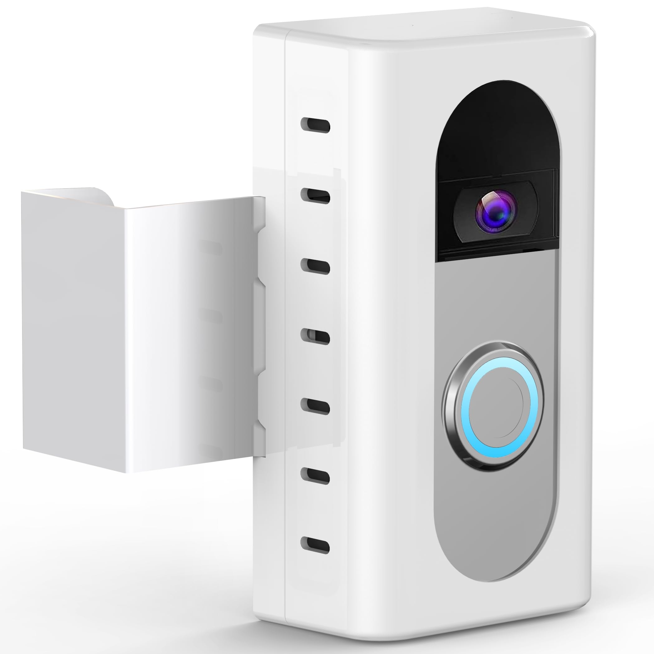 Support sonnette video anti vol sans percage pour locataire argent - 8
