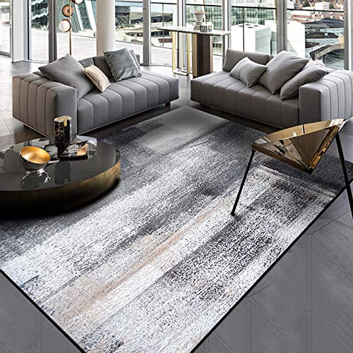 Chambre à coucher tapis grand et minimaliste de style nordique chic