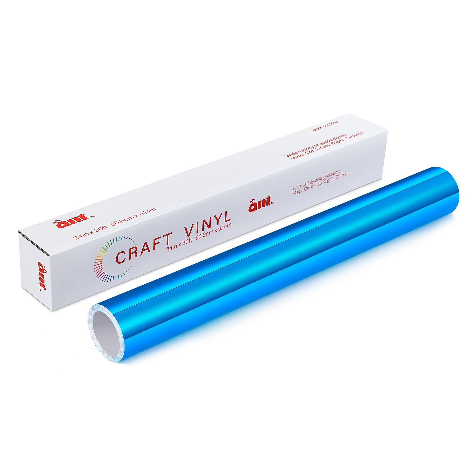 Rouleau holographique 61 cm x 9,1 m bleu avec lumière rouge - Film adhésif pour décors