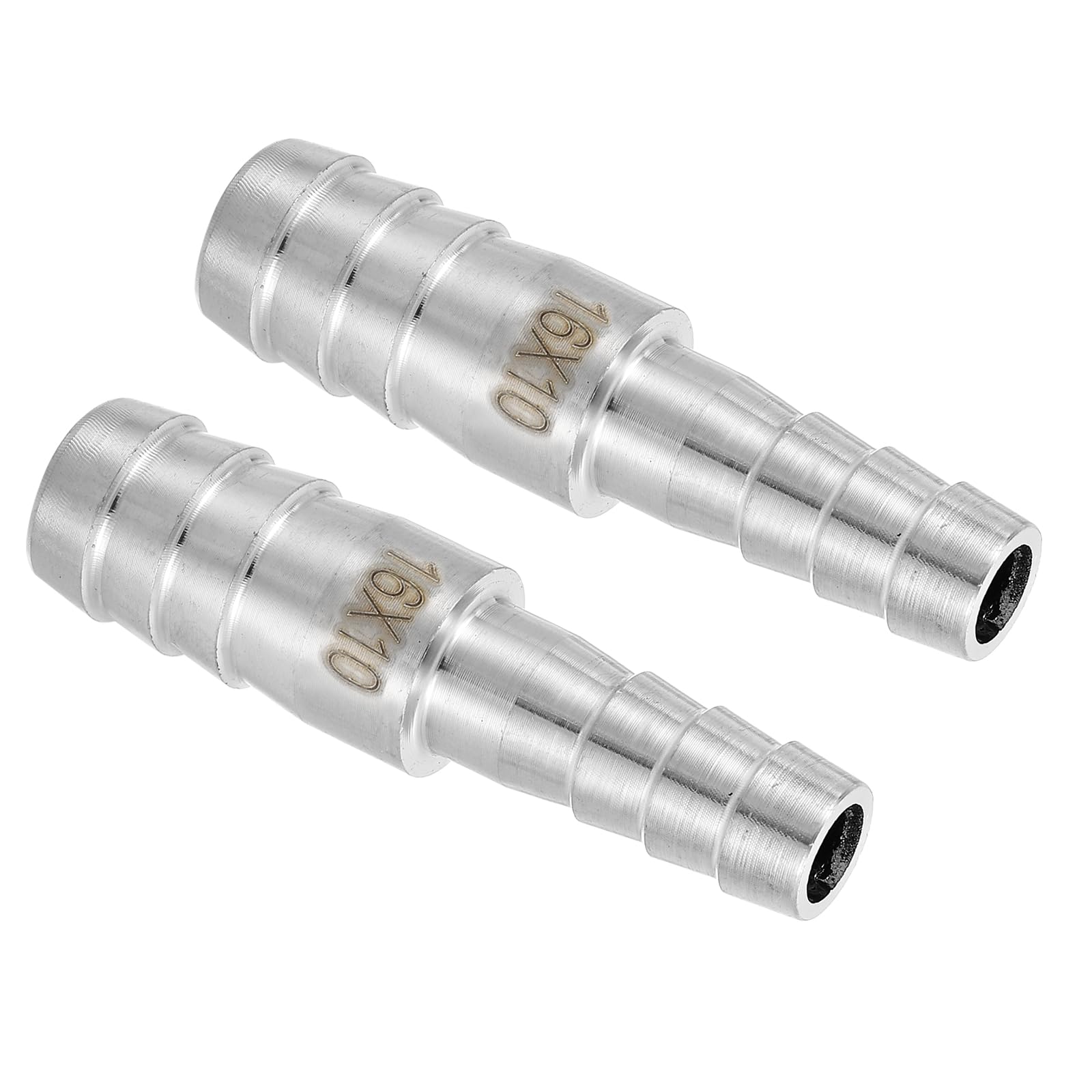 uxcell 2Pcs 5/8" to 3/8" Hose Barb Reducer Pipe Fitting, 304 Stainless Steel Hose Pipe Fitting Sanitary Adapter for Vacuum Systems, Industrial Pipe