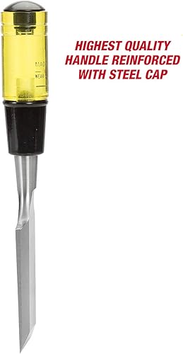 Miniatura 3 de GreatNeck 1049 - Cincel de madera de calidad profesional de 2 pulgadas, cincel para carpintería, herramientas de carpintero, asas de madera de