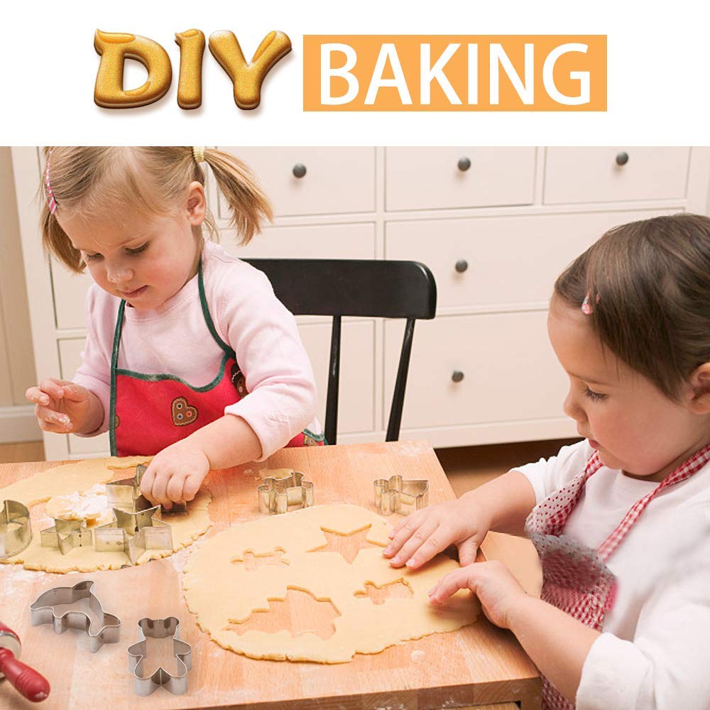 VIVIIHOO Ronde uitsteekvormpjes, 12 stuks, roestvrij staal, koekjessnijders met gat, doe-het-zelf fondant, taartdecoratie, broodbakken, bakgereedschap met opbergdoos, perfect voor liefhebbers van