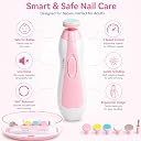 Electric Nail Trimmer Machine for Baby and Adult with 360 Degree Rotation 4 Modes Adjustable Speed Dual Direction Control Multiple Grinding Heads Battery Operated Nail File Device with Storage Case gallery image
