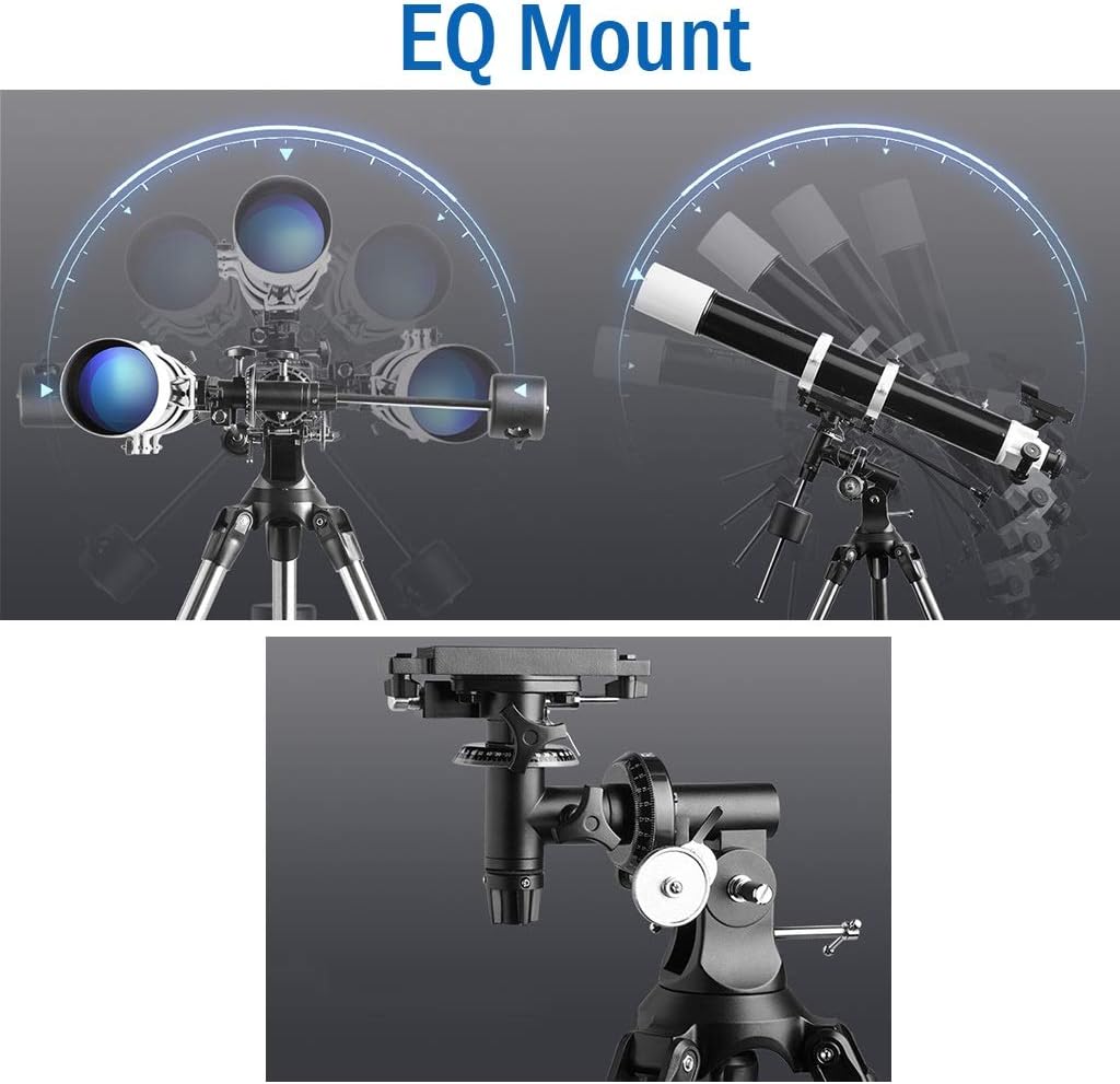 YXCKG Astronomical Telescope Professional, Telescope for Kids Beginners, 225X High Magnification, 80mm Caliber Reflection Telescope, Portable Night Vision Scope for Stargazing Birds Watching