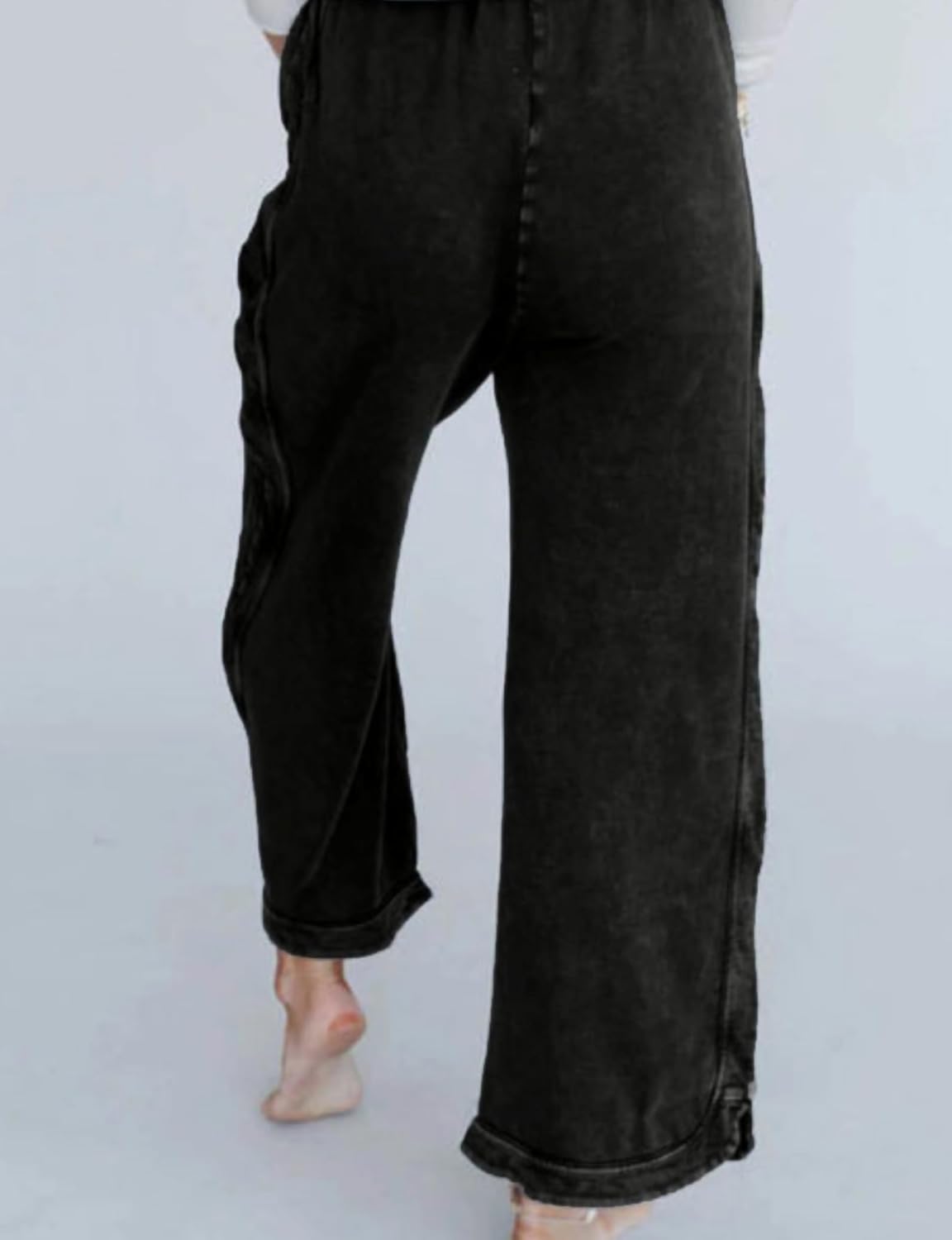 Women's Casual Wide Leg Pants High Waist Drawstring Sweatpants Baggy Athletic Trousers with Pockets - Image 5