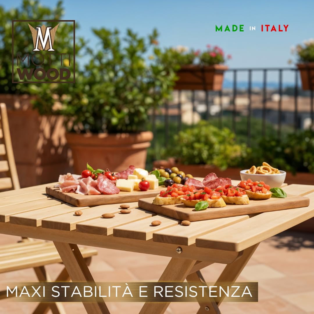 Mesa Plegable, Tablero Plegable, Ahorra Espacio, 75 x 60 x 80 cm, Madera de Haya, Interior y Exterior