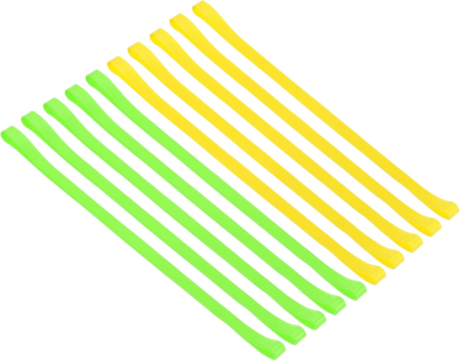 PATIKIL Towel Bands, 10 Pack Elastic Towel Clips Cruise Essentials Silicone Beach Towel Straps for Beach Pool Cruise Chairs, Fluorescent Green, Yellow