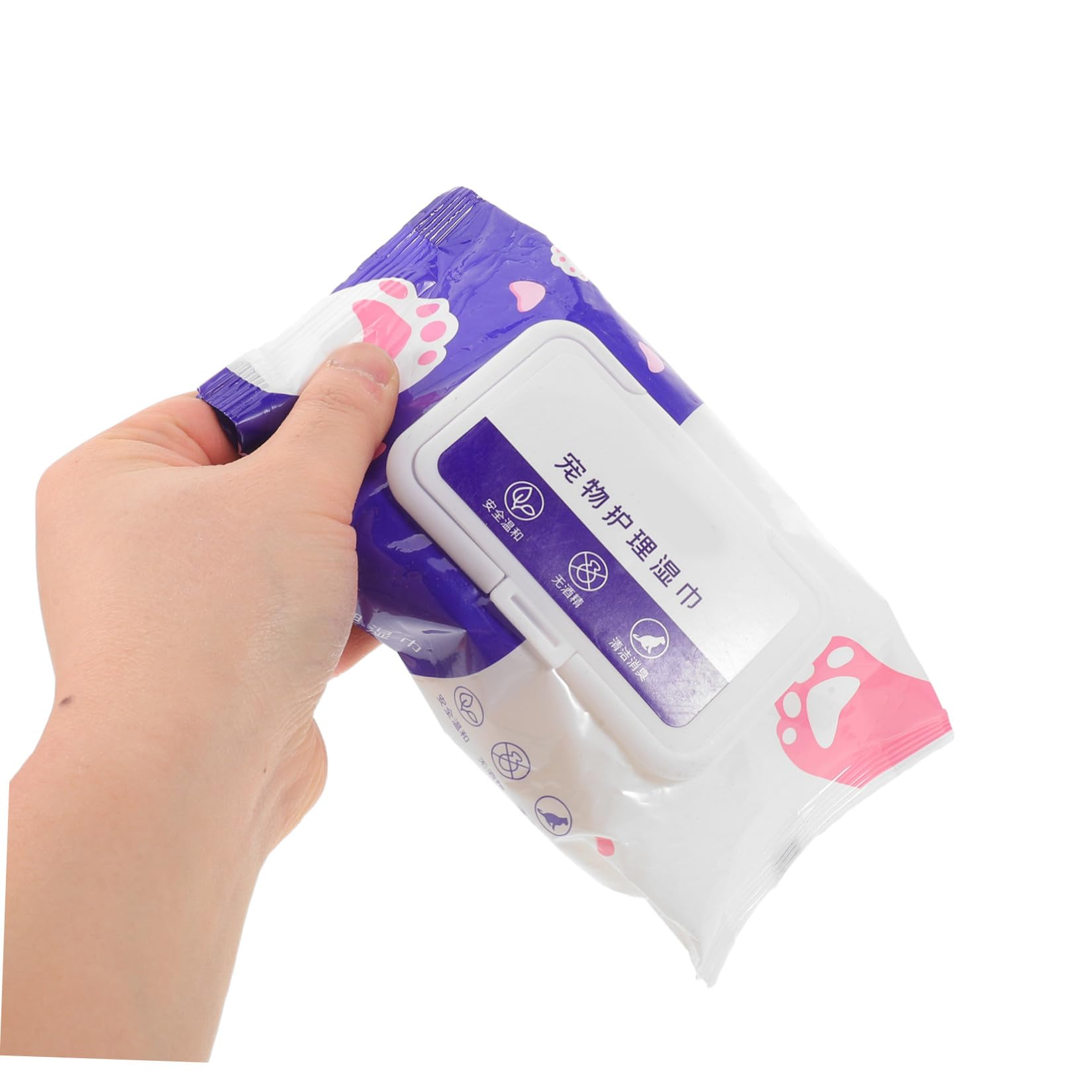 Lingettes pour Chiens et Chats Hypoallergéniques, Tissu Non Tissé, 80 Pièces par Paquet, Portables, pour Toilettage et Voyage