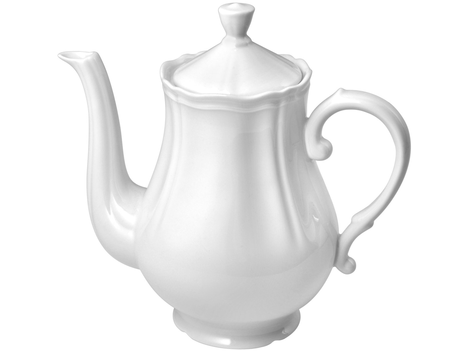 Home DB 4361469 - Cafetera Alba, porcelana, blanca, 1,2 l, porcelana
