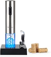 Secura Rechargeable Electric Wine Opener with Foil Cutter - Stainless Steel Automatic Corkscrew, Opens 30 Bottles per Charge