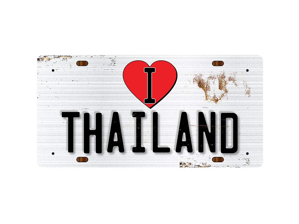 McMug - I Love Thailand - Metal Sign, Decorative Sign, 200mm x 100mm