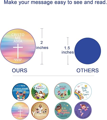 Miniatura 10 de Calcomanías de Jesús en español  53 calcomanías cristianas motivacionales para planificadores y diarios  Calcomanías religiosas de versículos