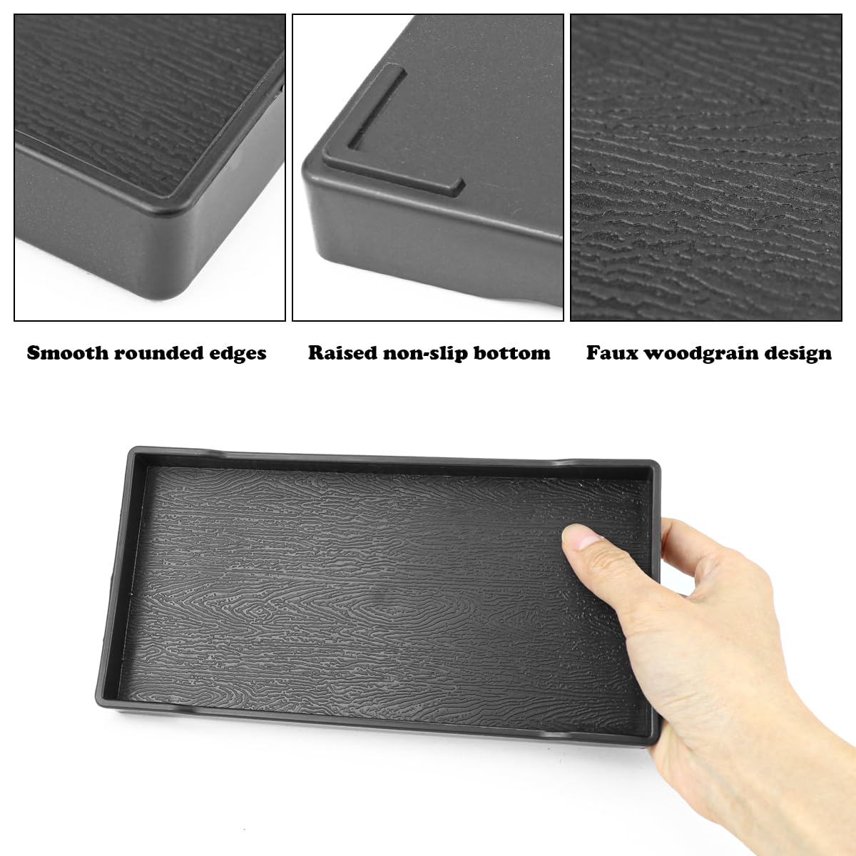 Qerutk Reptile Water Dish, Tortoise Water Bowl, Reptile Accessories, Rectangular Tray - Image 3