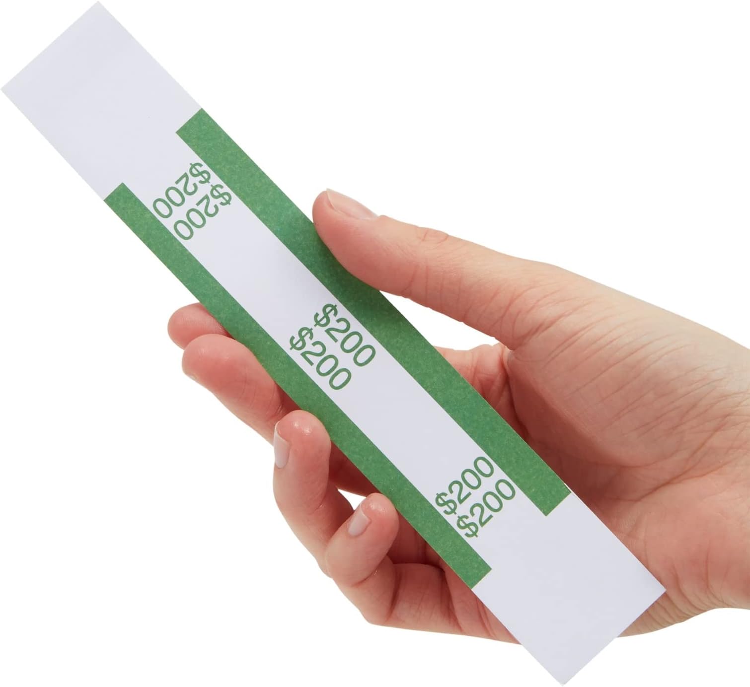 Blue Panda Currency Straps - 300-Pack Assorted Bill Wrappers, Money Bands to Organize Bills, ABA Standard Colors, Self-Adhesive, 7.75 x 1.25 Inches
