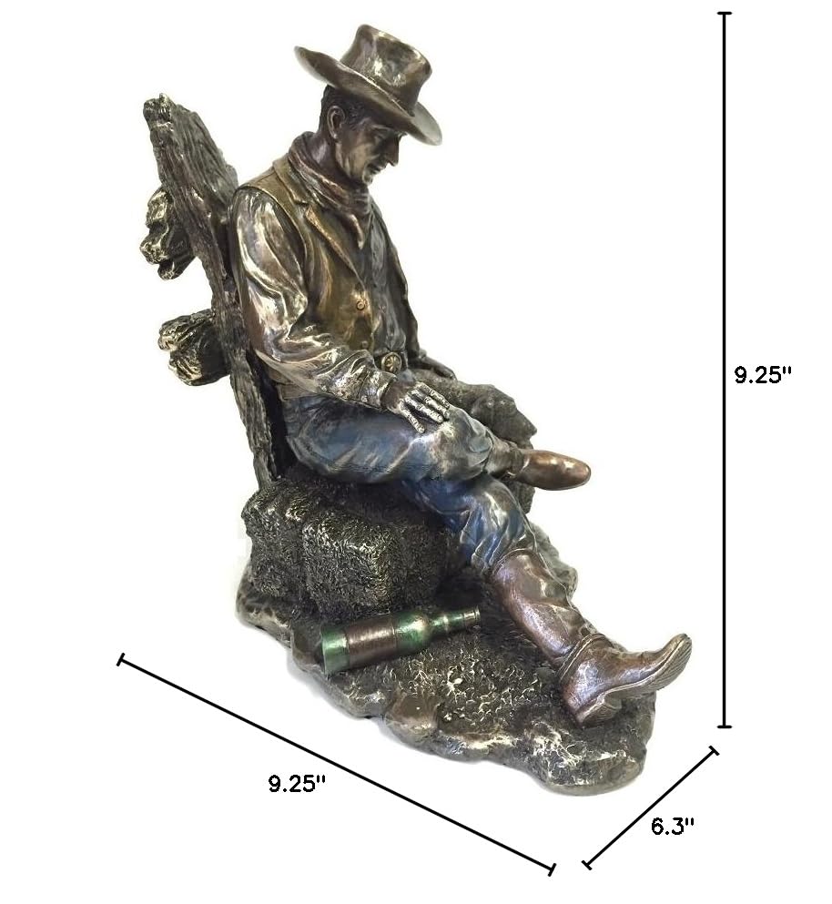 Estatua de Cowboy y Perro Durmiendo miniatura 5