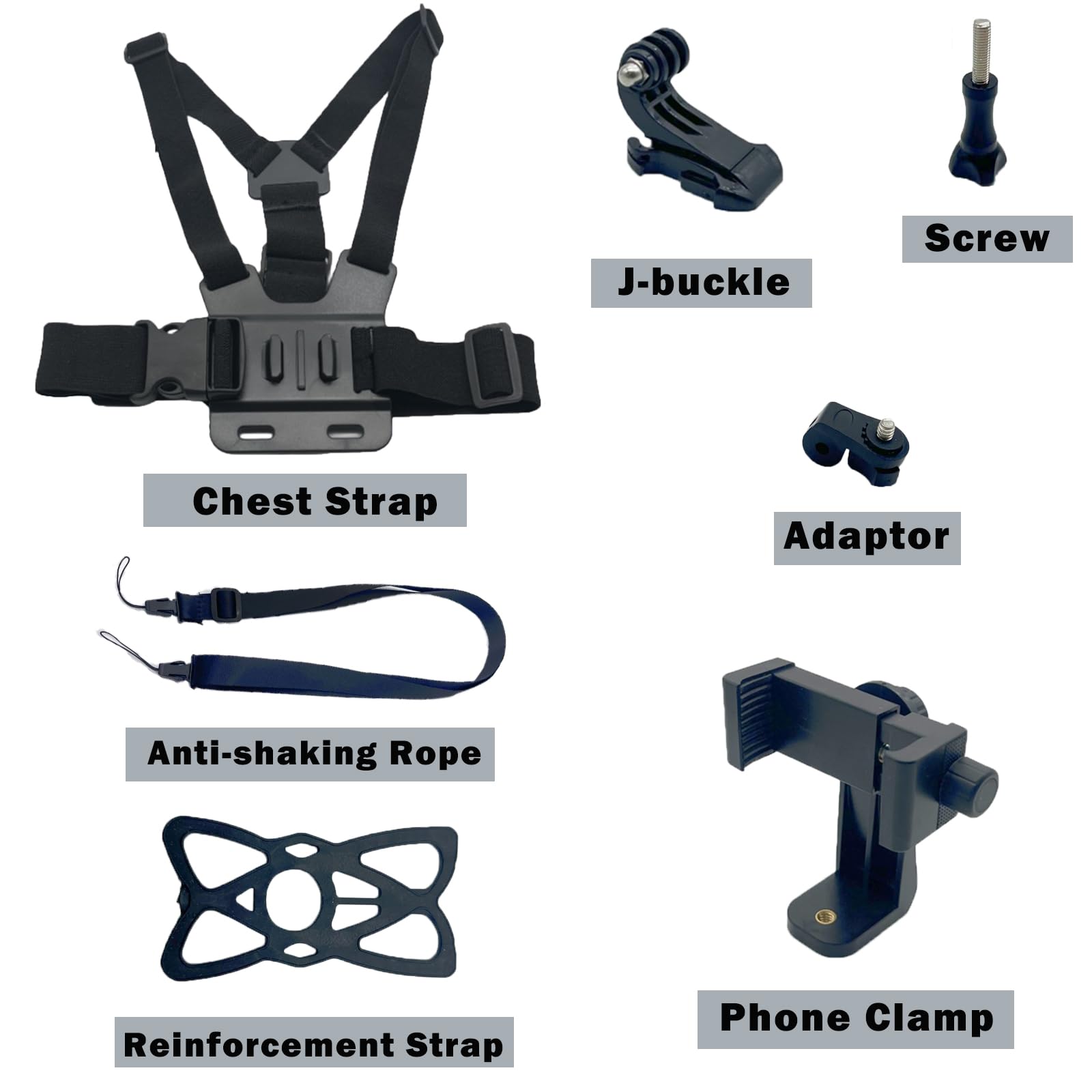 Soporte Movil Pecho, Pechera para Grabar con el Movil, Arnés Montaje de Correa, Cinturón Compatible con Gopro Hero 10 Hero 9 Cámara,para Escalar, Andar en Bicicleta, Caminar (Cuerda Antideslizante)