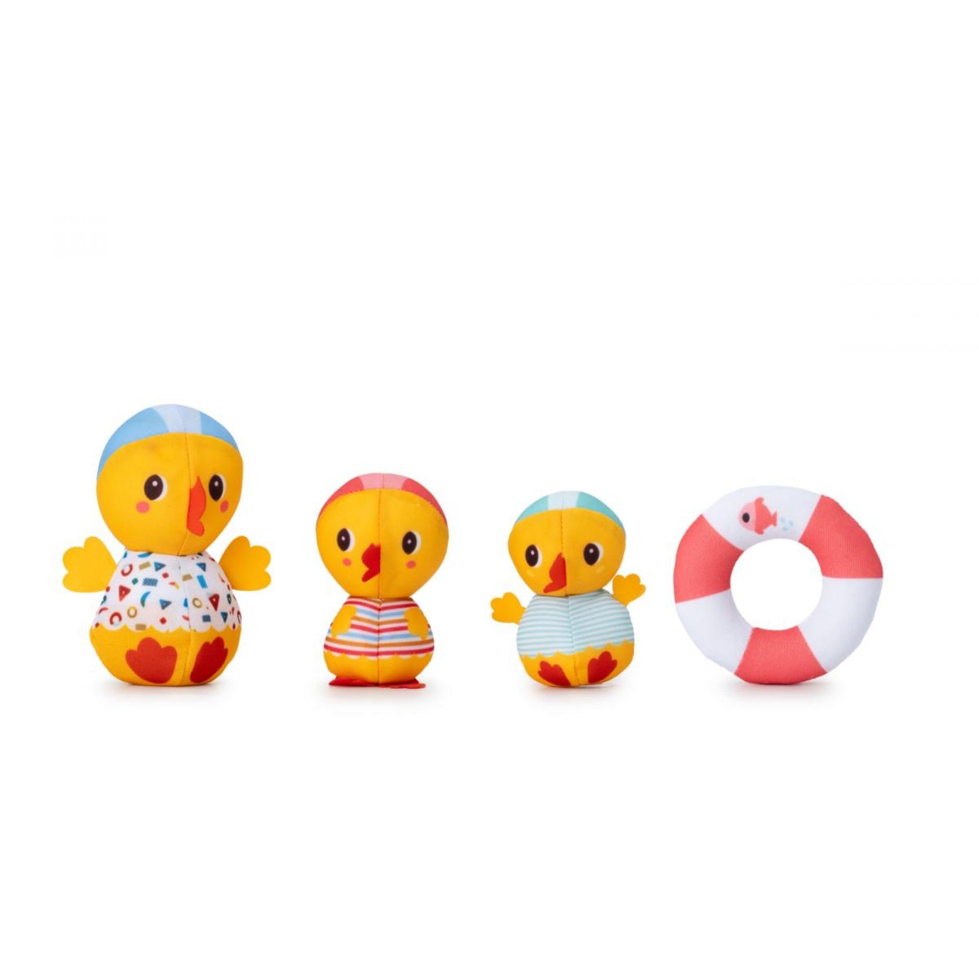 LILLIPUTIENS, Children's Bath Toys Ducks, Mother Duck and Two Ducklings, Fun for Bath and Pool