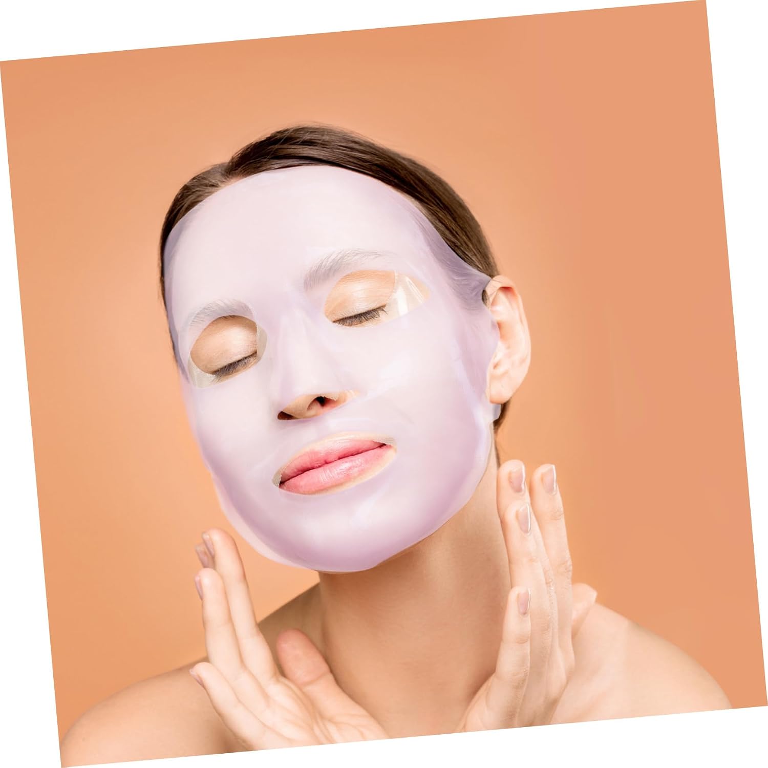 Vaguelly 5pcs Silicone Face Mask Covers Skincare Mask Holders Sleep Reusable Soft Stretchy Salon Supplies