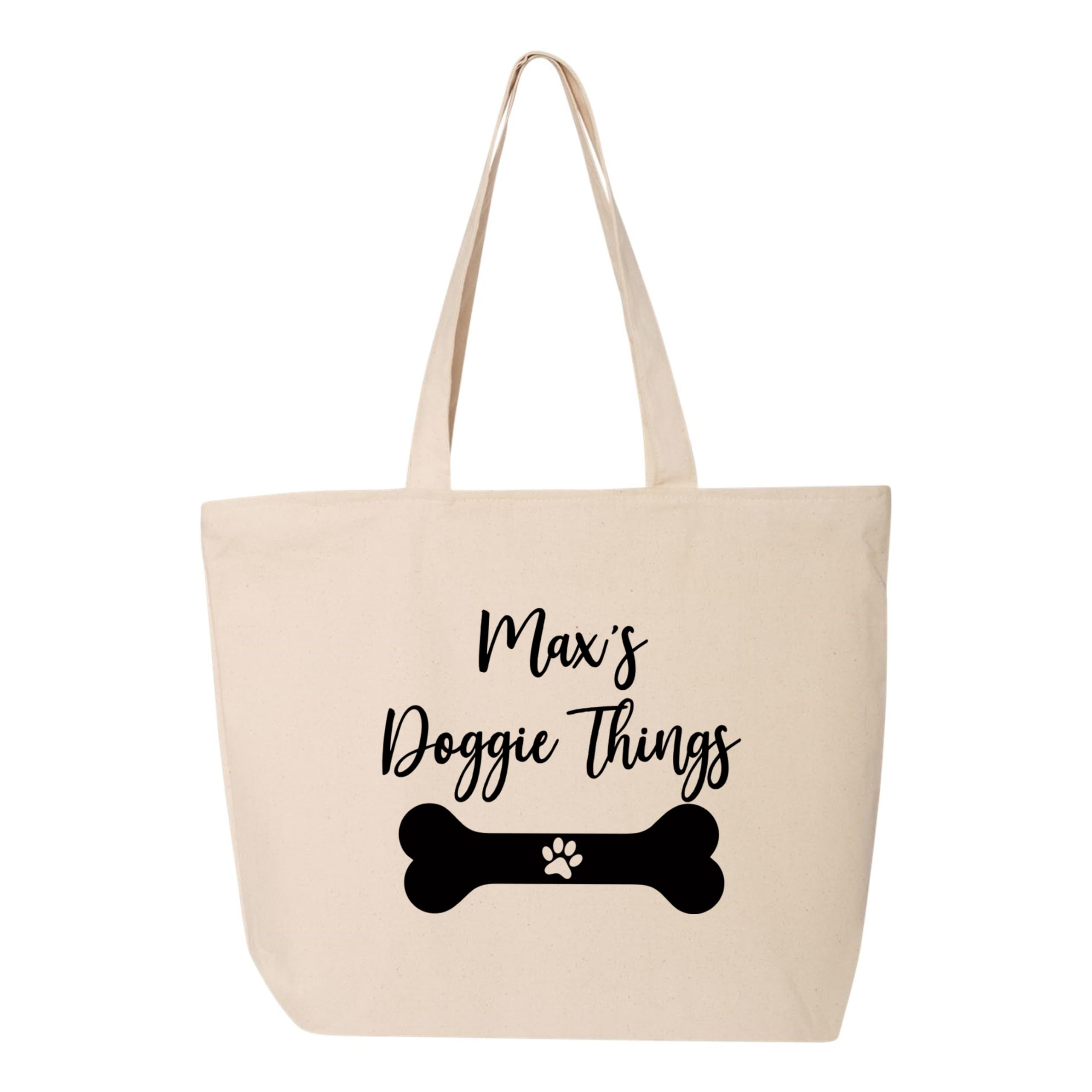 Doggie Things Tote Bag, Personalized Dog Tote Bag, Custom Dog Tote Bag, Custom Pet Bag, Dog Owner Gift, Gift For Dog Mom
