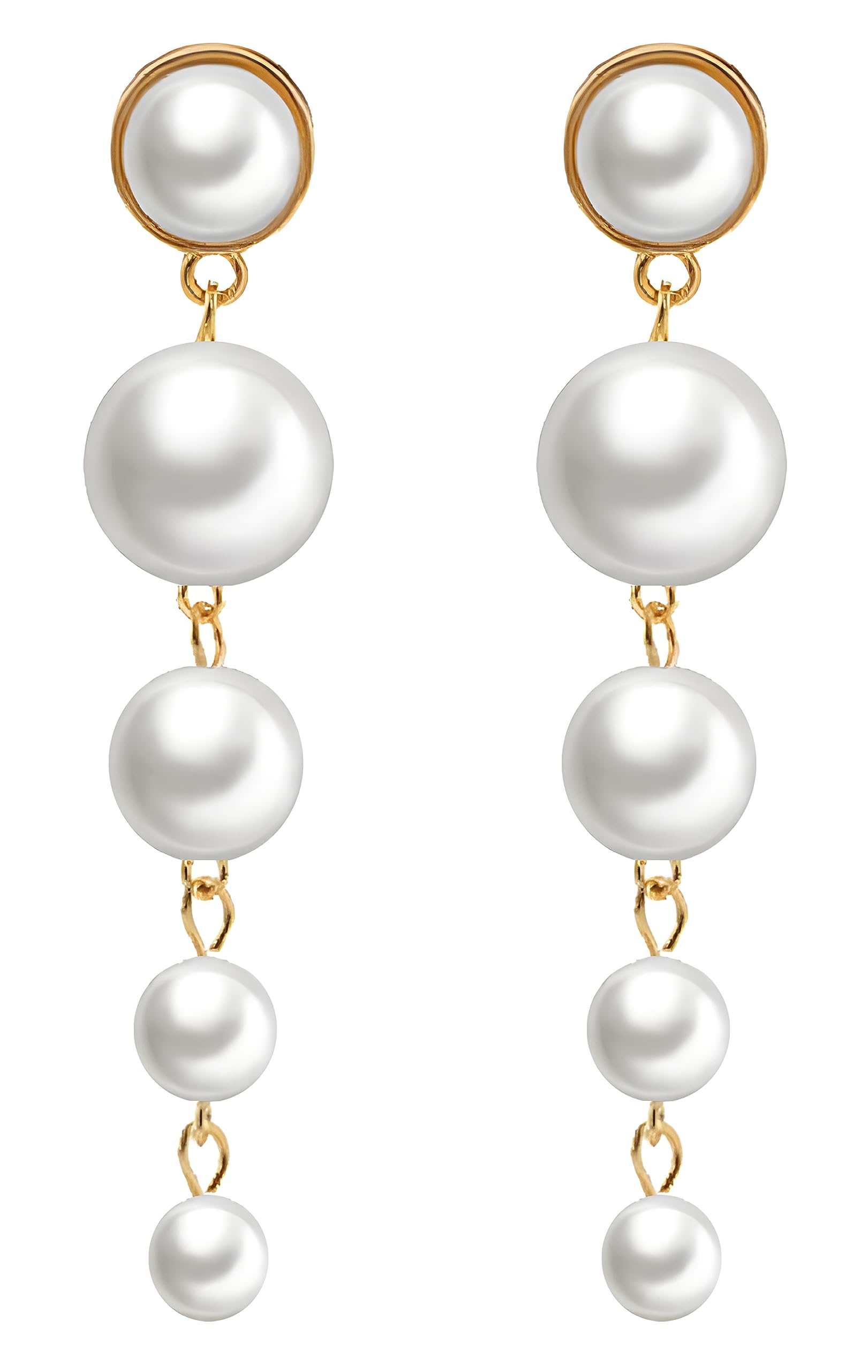 RedChimes Latest Elegant White Pearl Hoop Earrings for Girls & Women (B09WDHH6C2) Amazon Price History, Amazon Price Tracker