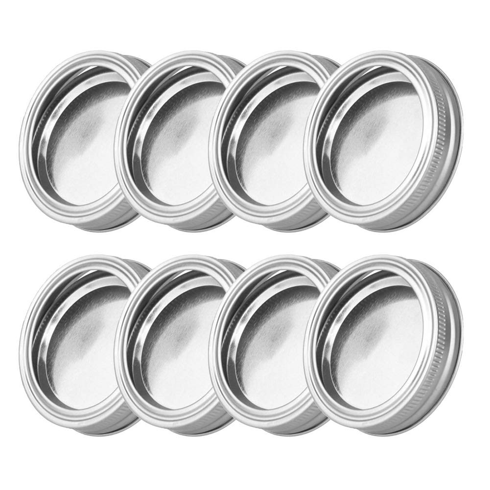 12 Stück Edelstahl Mason Jar Deckel Twist Off, 70MM, Auslaufsicher Für Gewürze, Süßigkeiten, Kekse, Marmelade