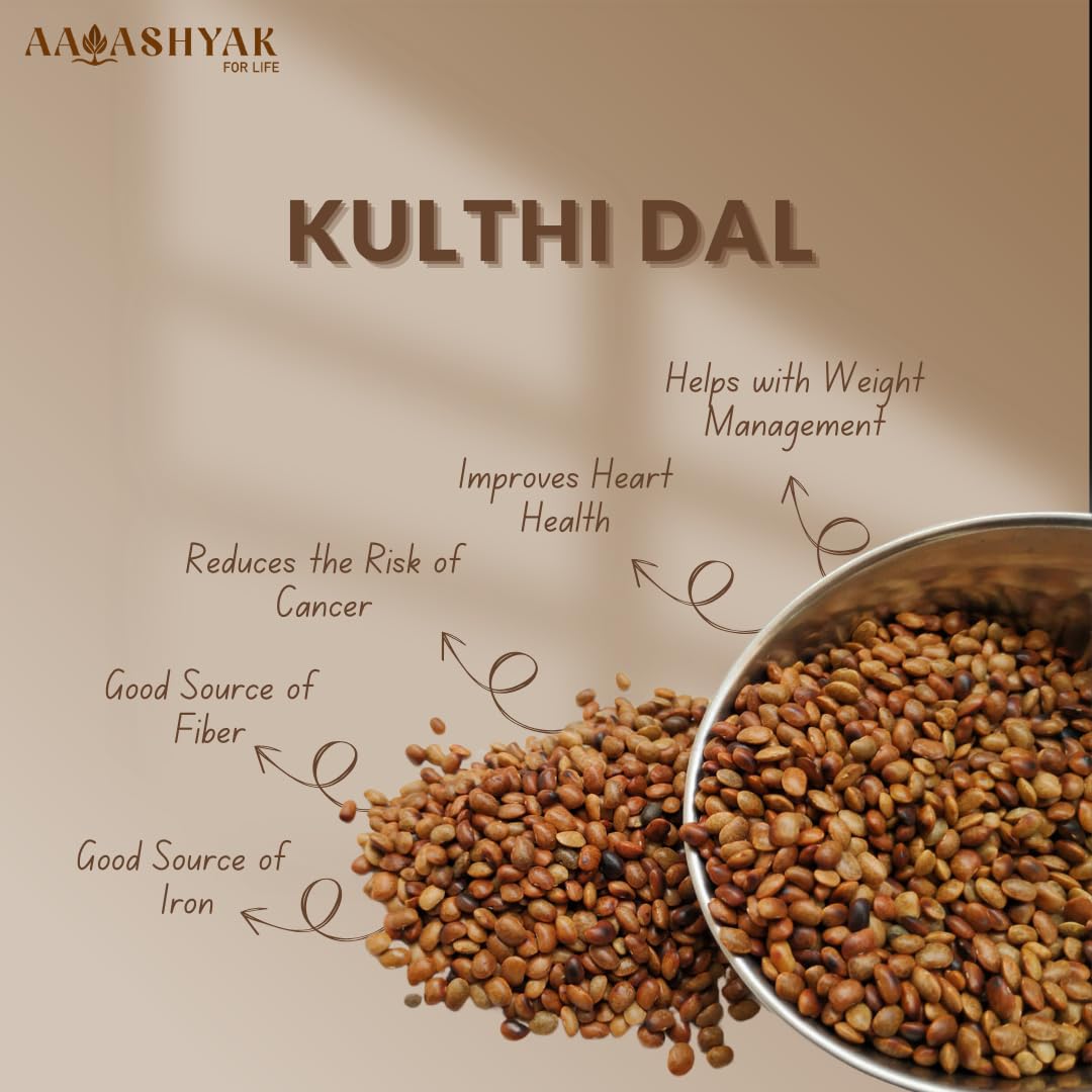 Aavashyak Organic Kulthi Dal 800g | Horse Gram | Kollu | Vulavalu | Hurali Kalu | Kulthi Beans | Unpolished | Dust & Stone Free | Kidney Filter | Sourced from Uttarakhand Farms - Image 4 thumbnail