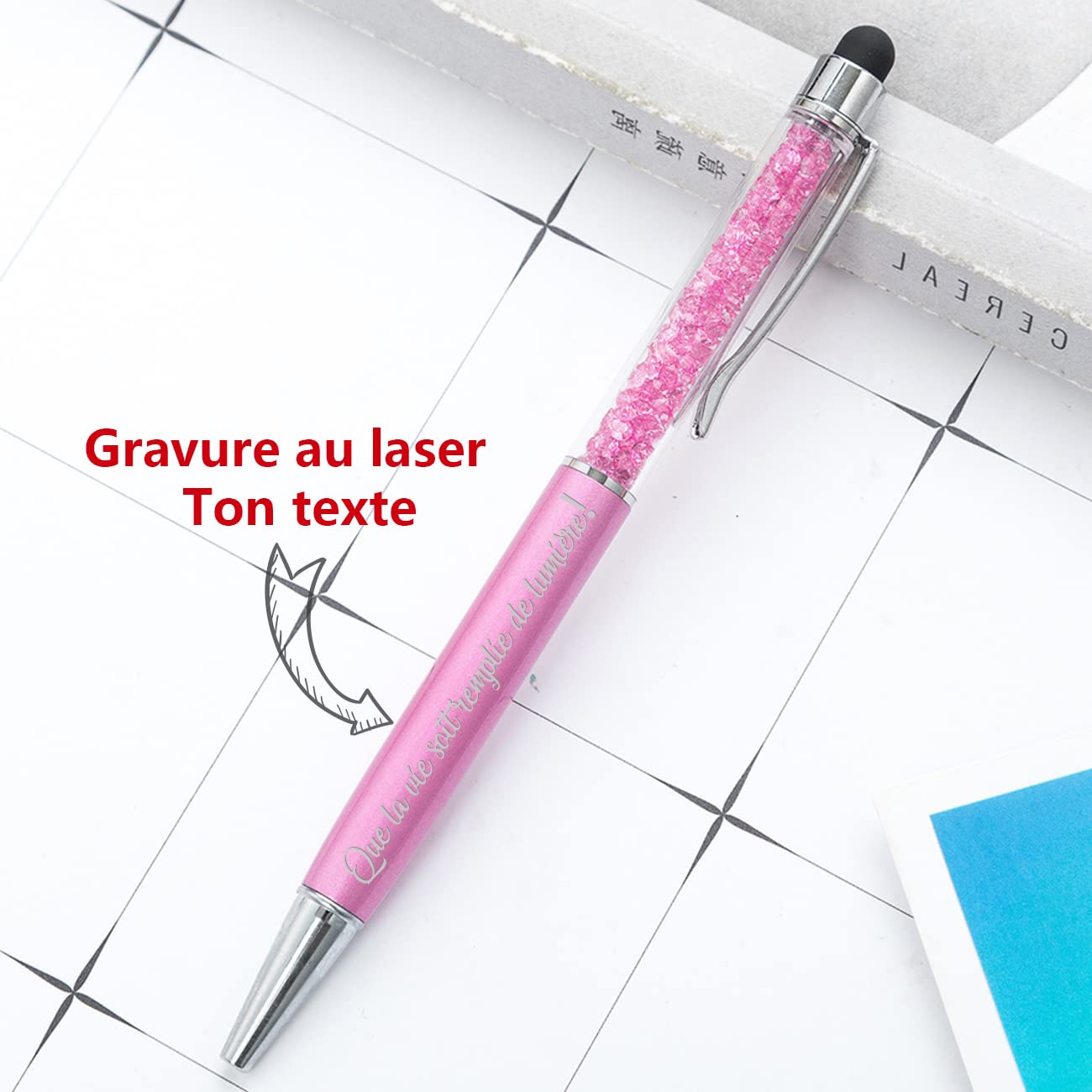 Grabado gratis, Bolígrafo personalizado con nombre, Bolígrafo de tacto suave, El mejor bolígrafo para Navidad, Graduación, Aniversario, Oficina, Escritura fluida
