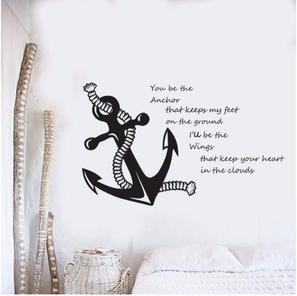 Anker & Kompass Wandsticker – Nautisches Wandbild, 84x57 Cm, Wasserdicht – Dekoration Für Wohnzimmer & Mehr