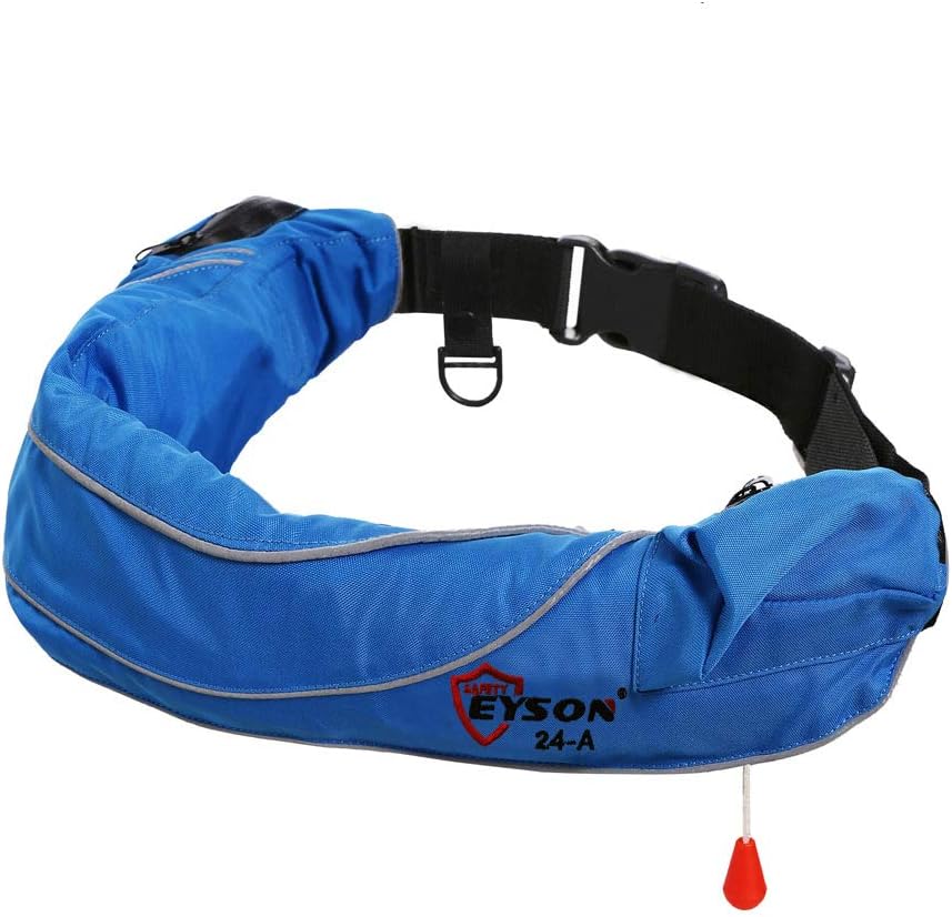 Eyson Inflatable Life Jacket Life Vest Life Ring Belt Pack Waist Bag Automatic