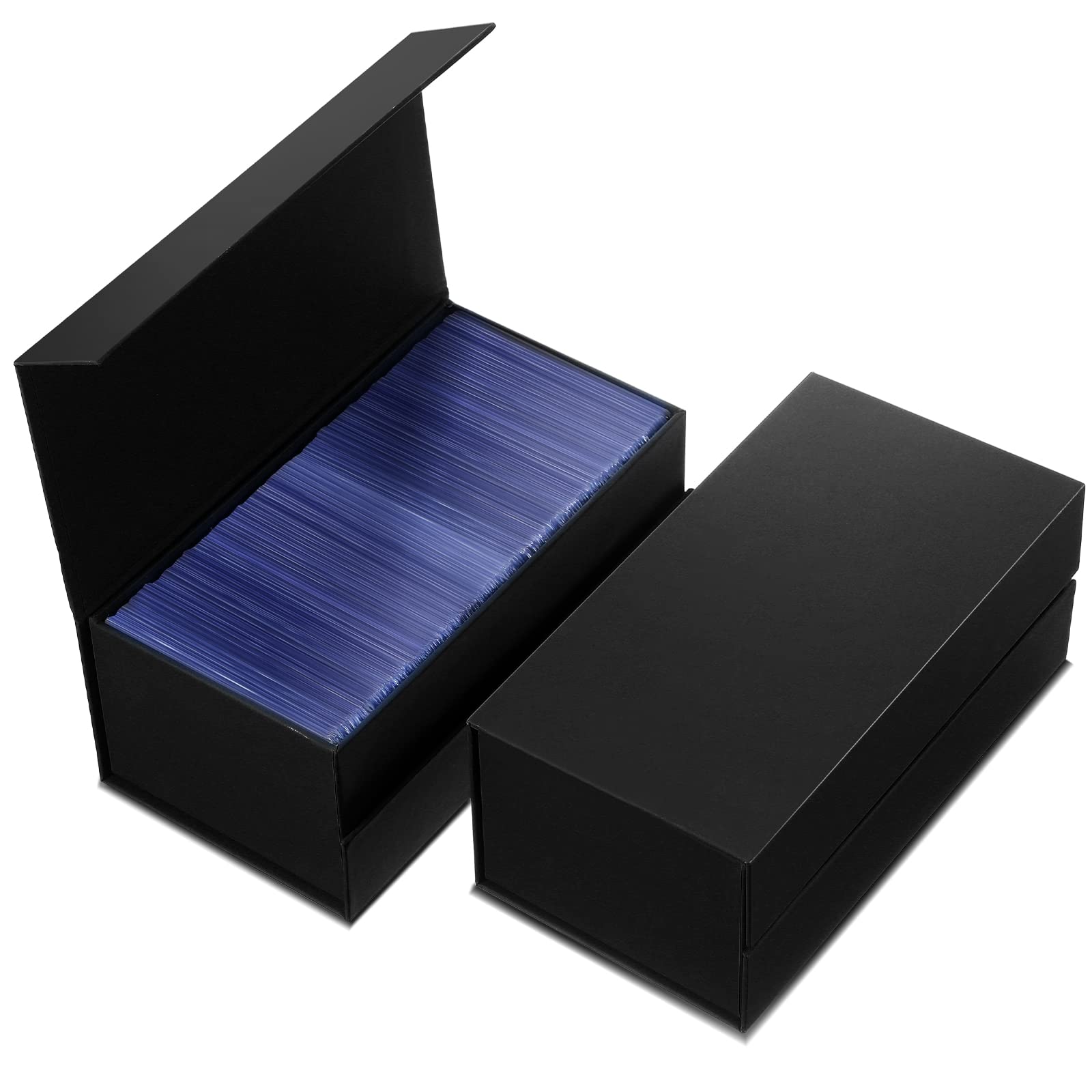 Amazon.com: 2 Pieces Trading Card Storage Box Magnetic Baseball Football Cards  Holder Container 600 Standard Sized Card Sleeves Hold Storage Case for  Grade Gaming Cards (Black, Small) : Toys & Games