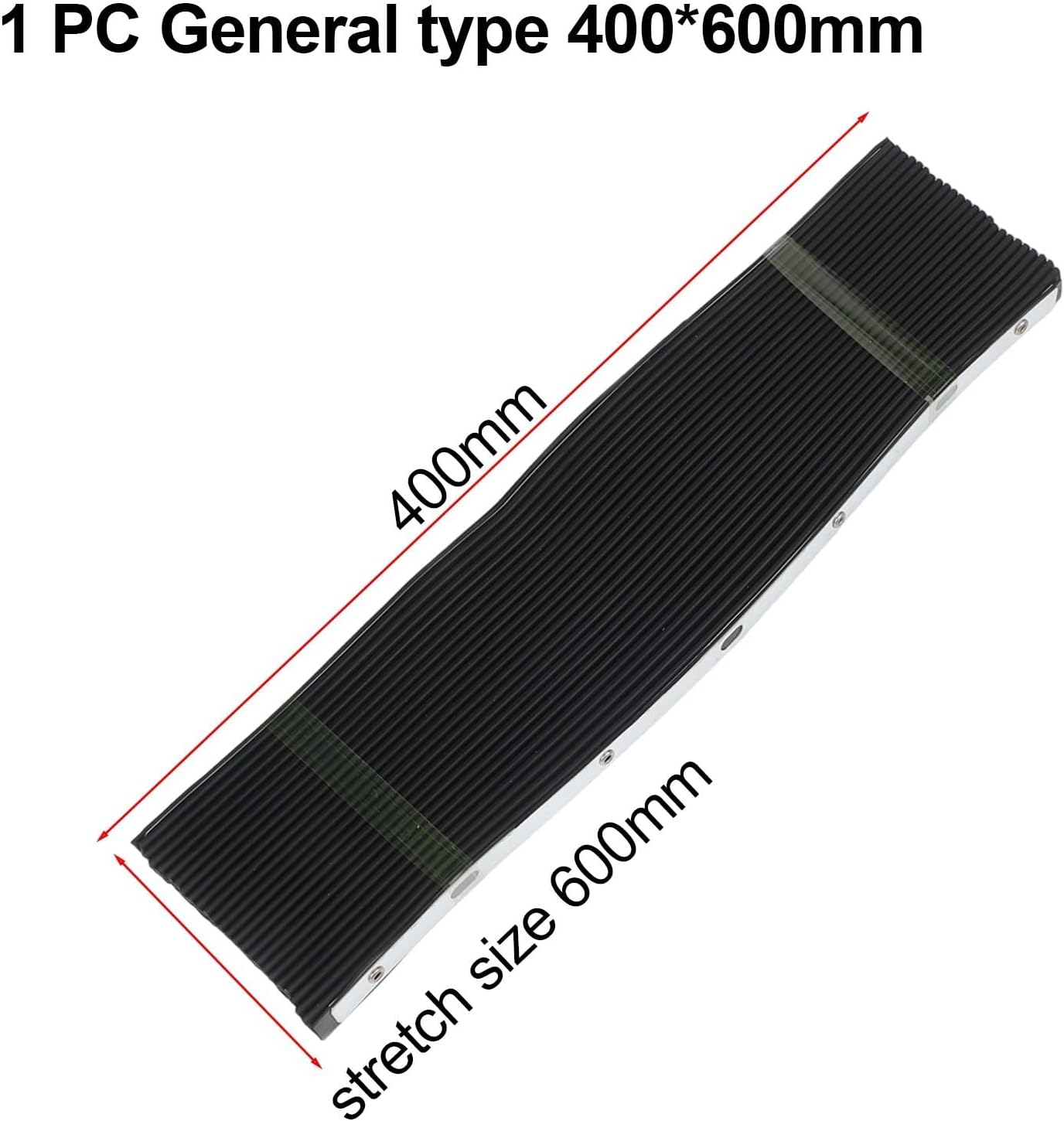 Retractable CNC Machine Tool Accordion Bellows Dust Cover Rubber, For Bridgeport Milling Machine Guide Rail, Dust-Proof Waterproof Chip Guard With Stainless Steel Decoration(400x600mm+500x650mm)