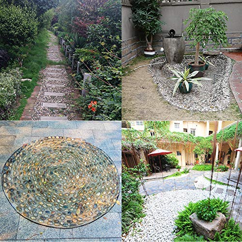 [18 Pounds] Pebbles Aquarium Gravel River Rock, Natural Polished Decorative Gravel,Garden Outdoor Ornamental River Pebbles Rocks, Mixed Color Stones，Polished Gravel For Landscaping Vase Fillers (18) #TOP7