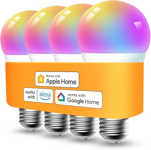 Refoss Las bombillas inteligentes funcionan con Apple HomeKit, bombillas inteligentes que cambian de color compatibles con Siri, Alexa y Google