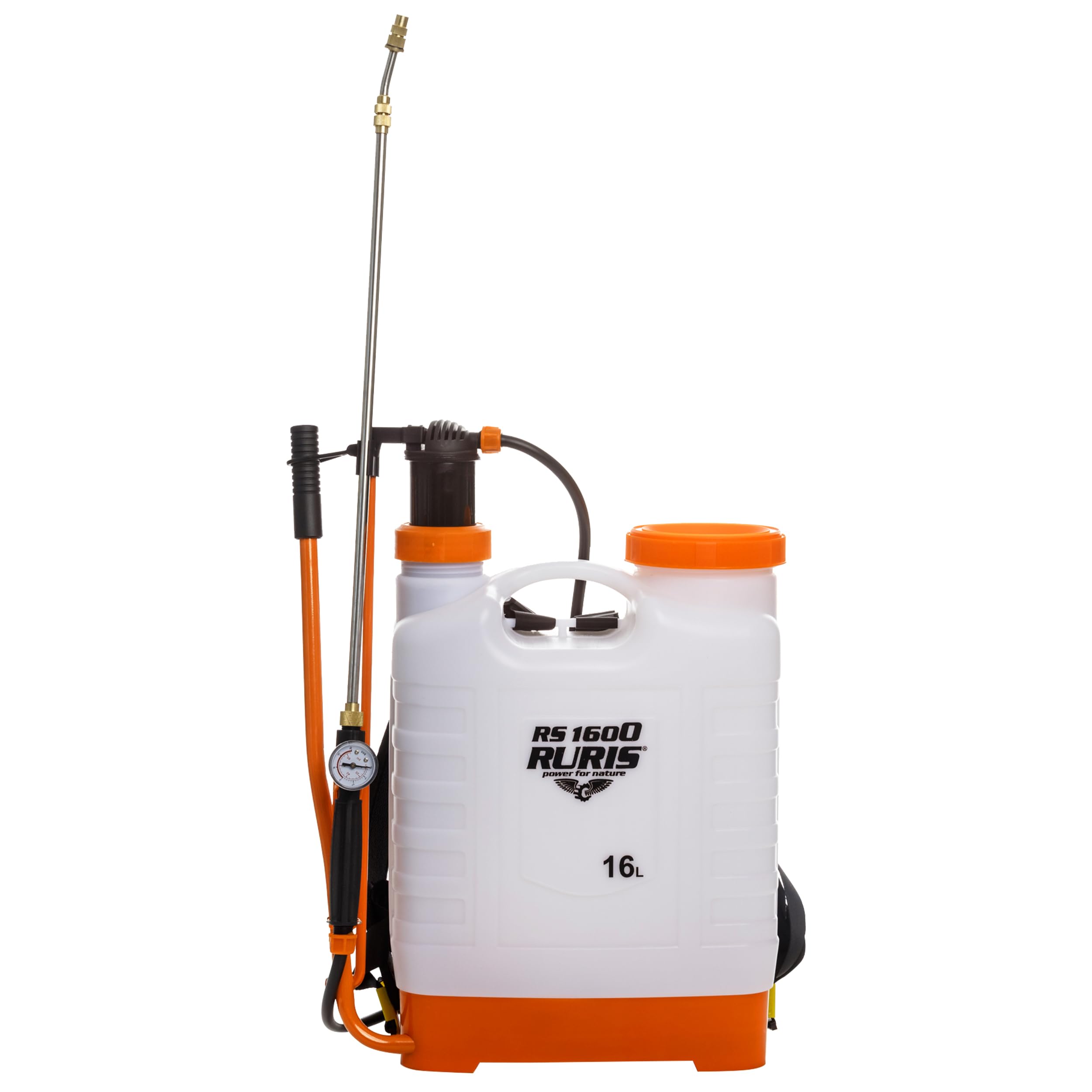RURIS RS 1600 Pulvérisateur Manuel 16L Lance Telescopique Metal Jardin | Réservoir 16L, Lance Télescopique Métallique, Conception Ergonomique, Léger et Facile à Utiliser pour Engrais et Pesticides