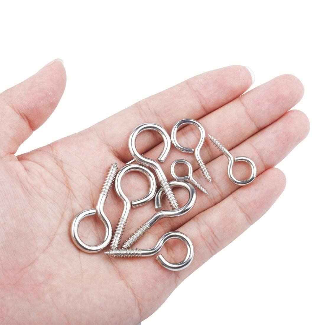 DIY Crafts 6 Pcs Only 6 Pcs x 1 Set Screw Hooks Eye Bolts Me -3