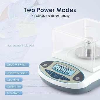 High Precision Digital Lab Scale 500g 0.001g Analytical Balance with Windshield and Automatic Zero Tracking for Laboratory and Pharmacy Use
