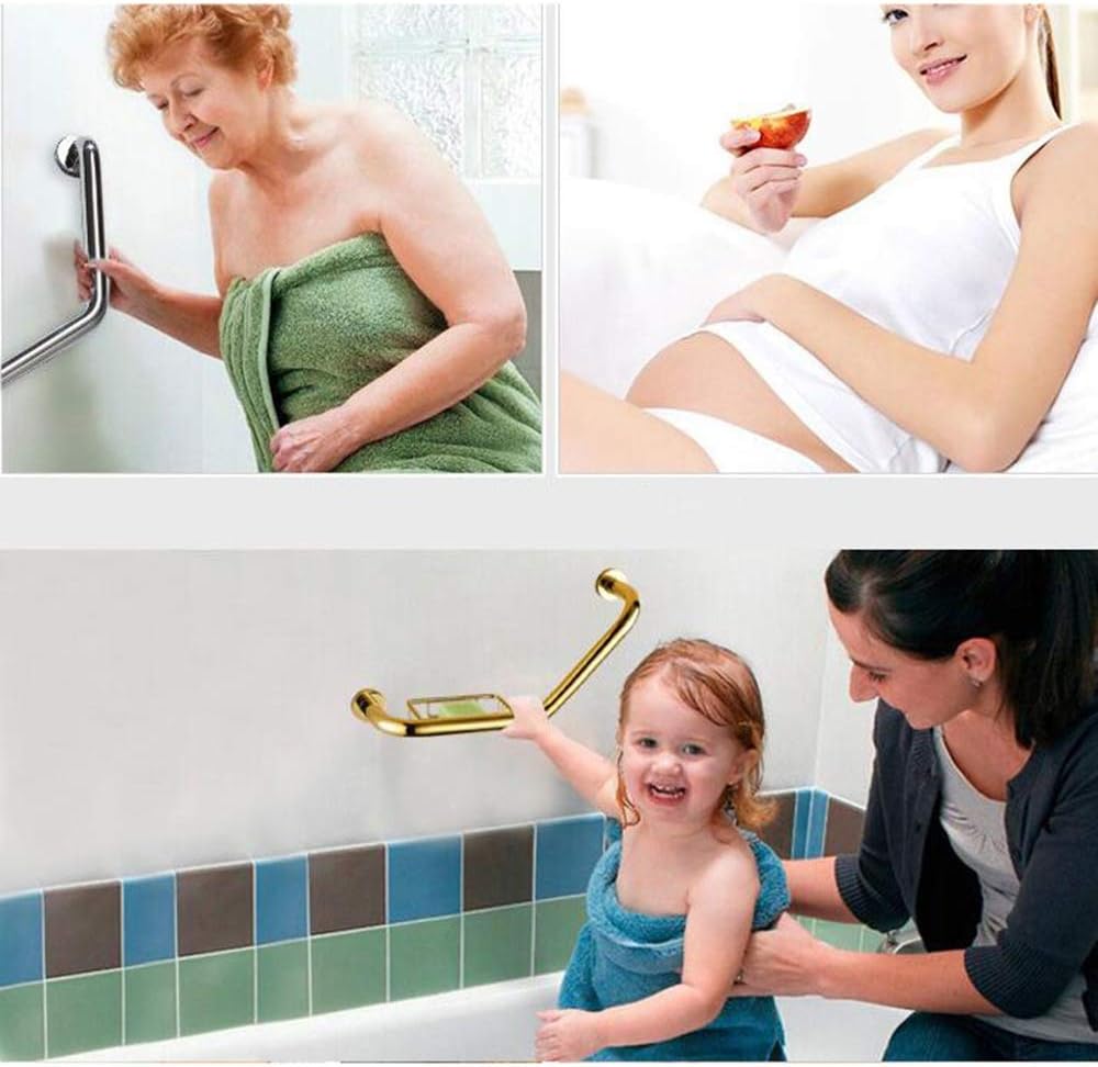 Copper Safety Handrail Child Old Man Non-Slip Handle Assist Balance Handrail Suitable for Bathroom Bathtub Anti-Slip Helps Balance