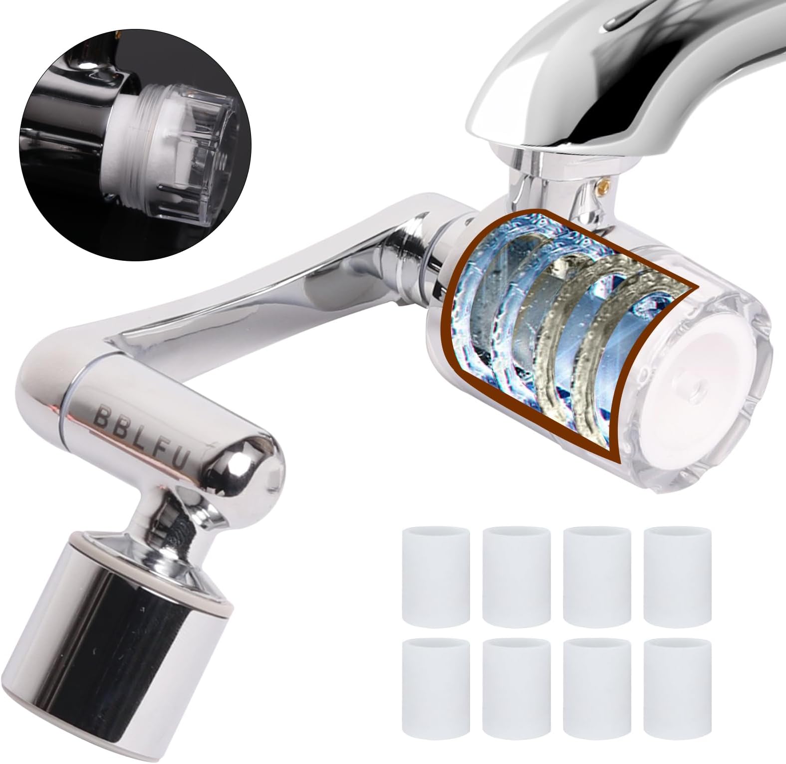 Upgraded 1080° Rotating Filter Faucet Extender Kit, Universal Splash ...