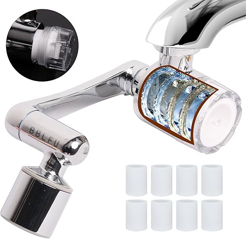Aireador de grifo filtrado giratorio de 1080, extensor de grifo de fregadero de baño, extensor de grifo de filtro para fregadero de baño, filtro