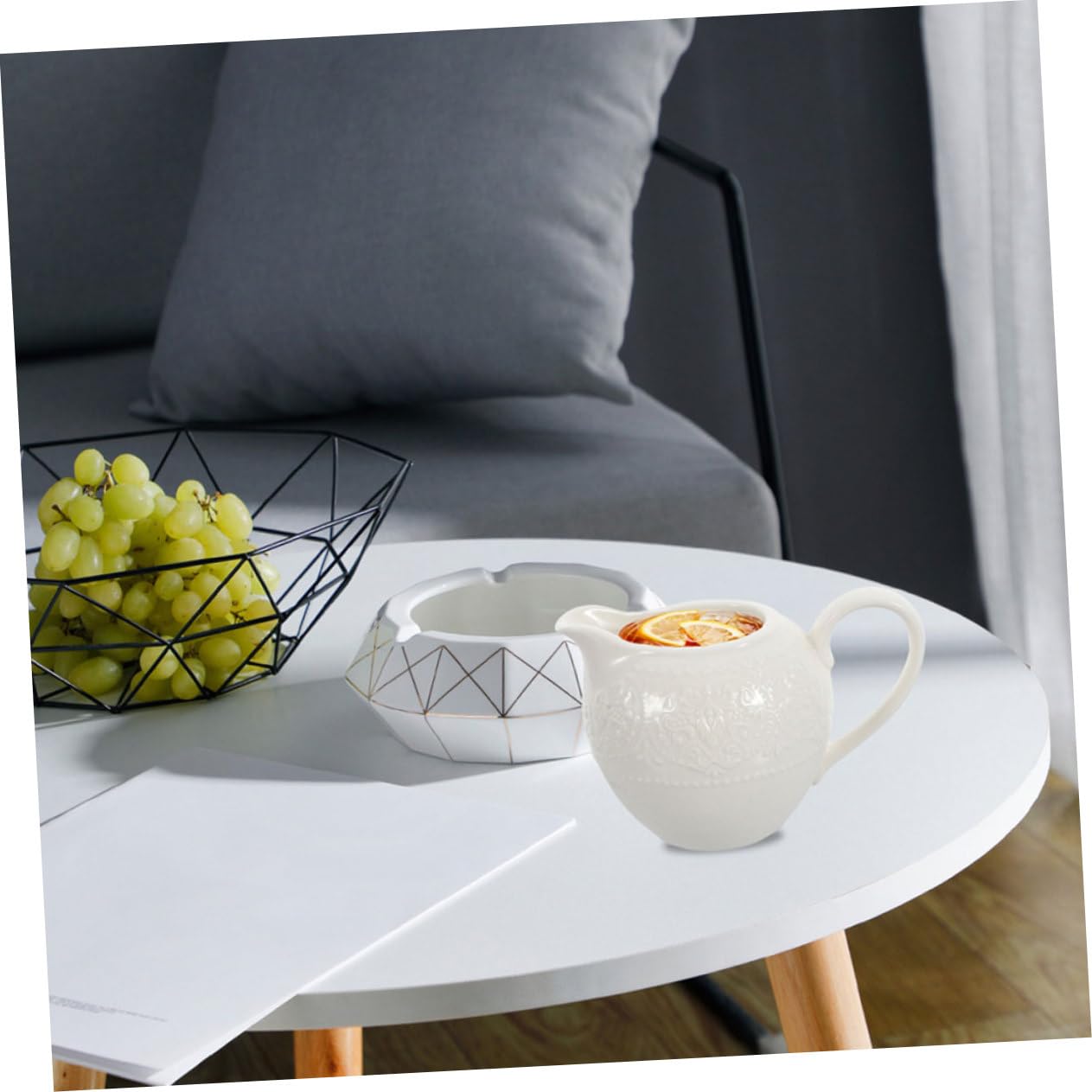 VALICLUD Juego de 2 Piezas de Bote de Café y Azucarero con Tapa de Cerámica en Color Blanco, Diseño Elegante y Multifuncional, Fácil de Limpiar para Uso en Cocina