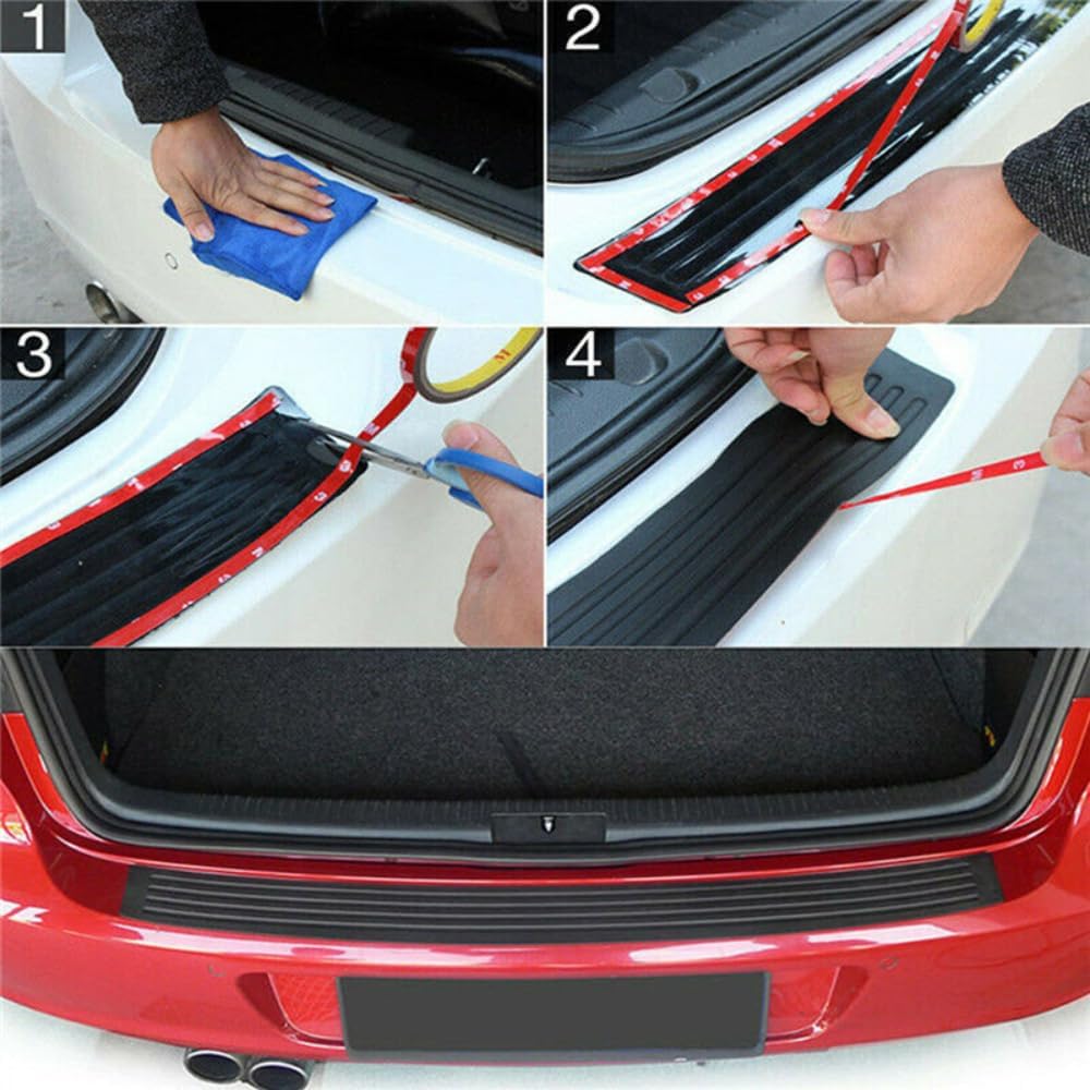 Auto Achterbumper Protector Voor Volvo Xc60 2009-2017 Rvs Achterbumper Protector Sill Trunk Tread Plate Trim Kofferbak Deur Guard Strips Kofferbak Sill Plate