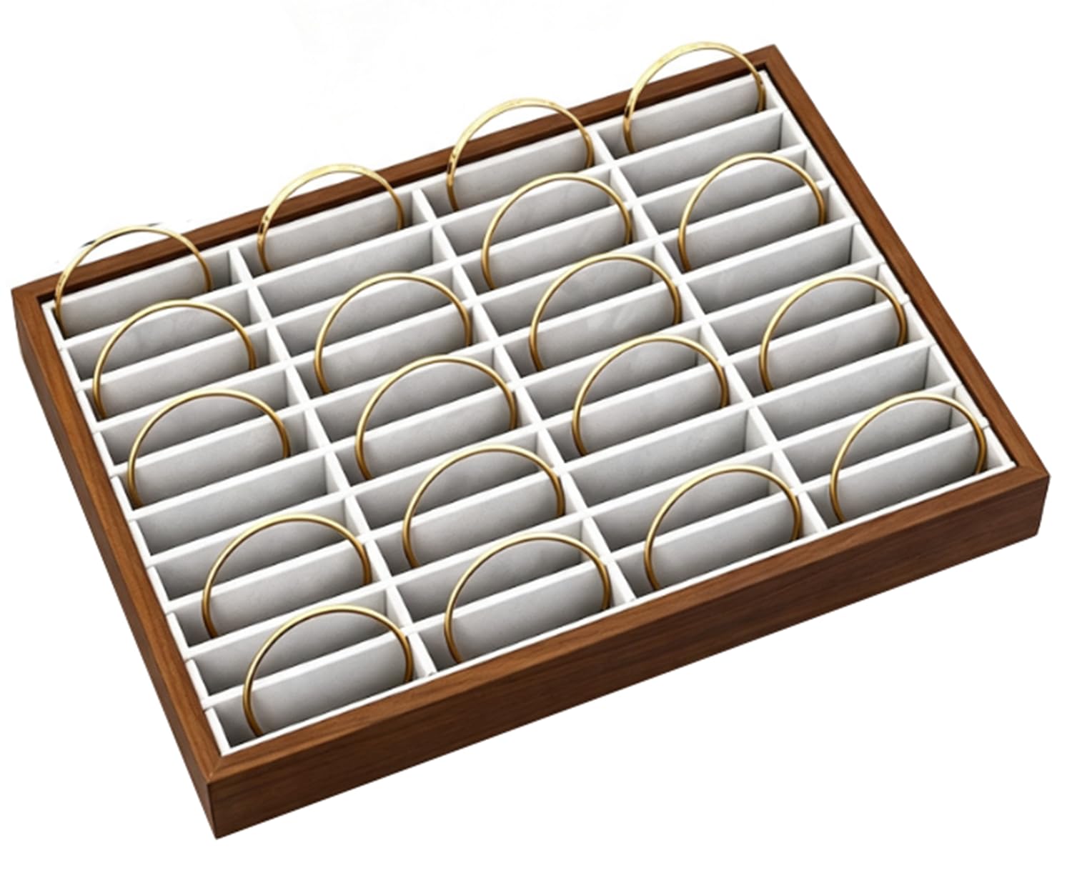Bandeja organizadora para anillos pendientes, bandejas exhibir joyas hogar | Caja expositora de gran capacidad para niñas y mujeres, soporte para pulsera para feria en el hogar