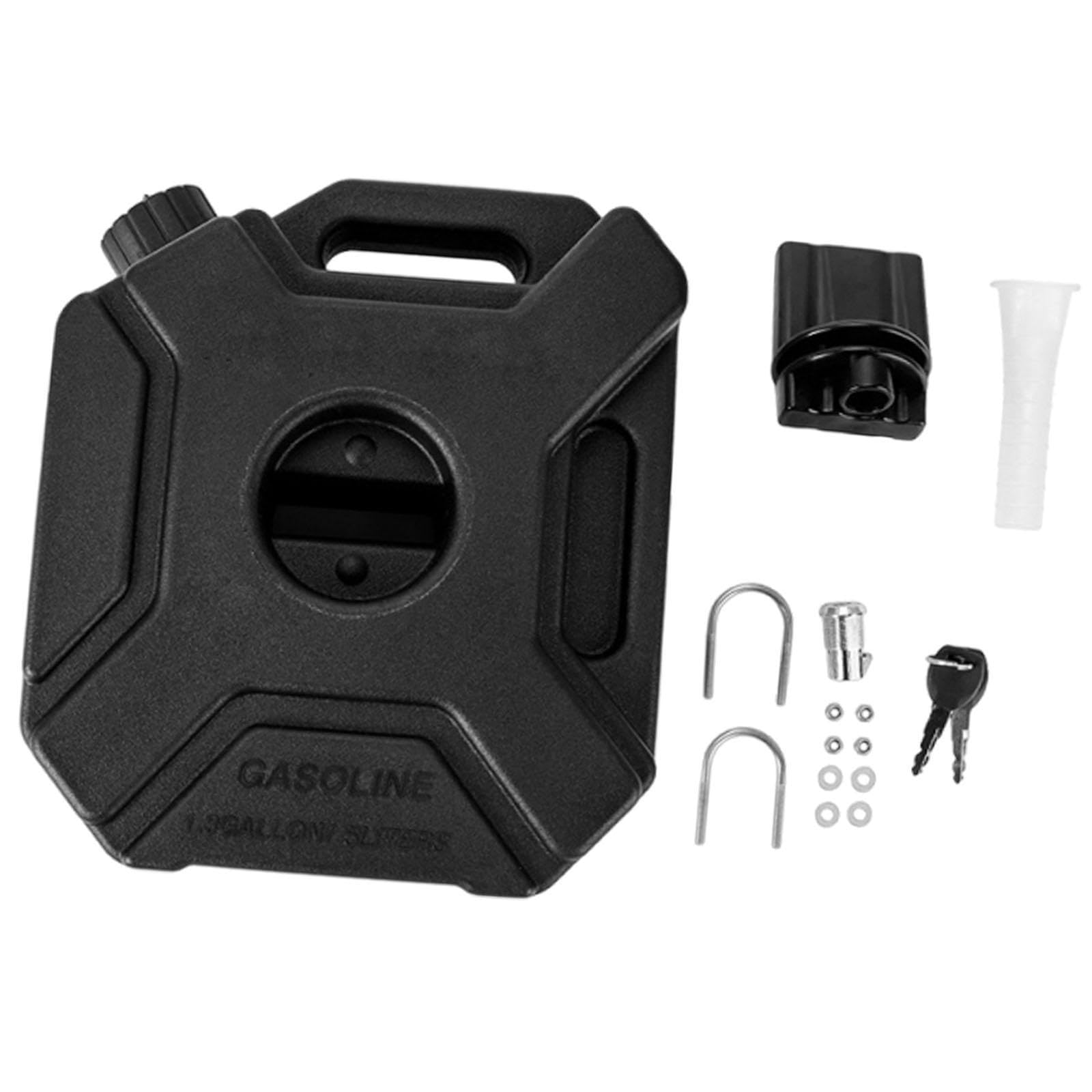 harayaa Serbatoio carburante per Serbatoio benzina e olio con maniglia Accessori pratici Tanica per benzina portatile, Nero, 3l