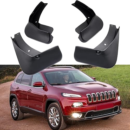 Guardabarros para coche, guardabarros, compatible con Jeep Cherokee 2014, 2015, 2015, 2017, 2018